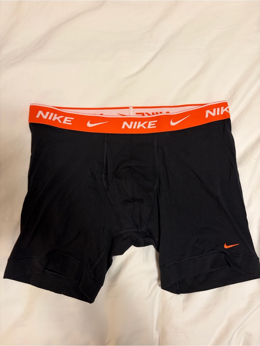 Nike Black Boxer Briefs with Orange Branded Waistband